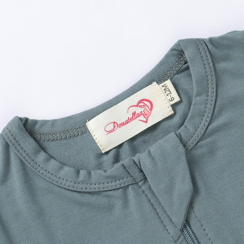 Summer 0-24M Bamboo Fabric Long Sleeve Double Way Zipper Infant Bodysuit Baby Rompers